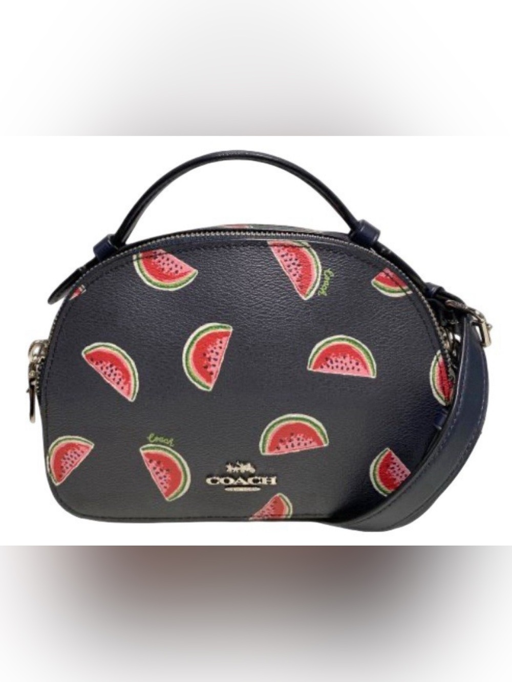 COACH Serena 2 Way Satchel Watermelon Orig $398 Saffiano Leather Like New